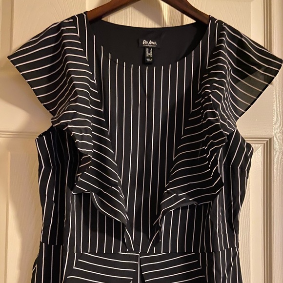 NWT🏷 Du Jour Striped Dress with Ruffle Detail - Picture 3 of 12